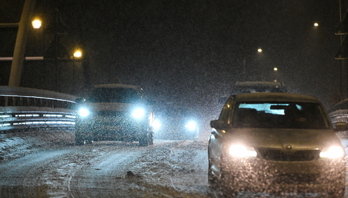 Opady śniegu w Warszawie