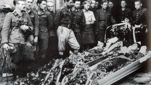 Pogrzeb żołnierzy oddziału "Zapory"