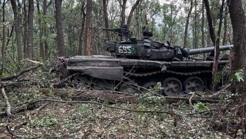 Zniszczony rosyjski czołg