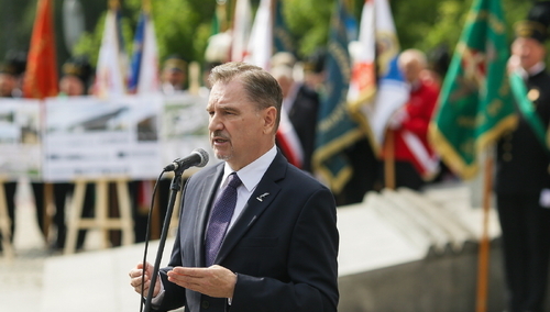 Piotr duda podczas obchodów 43. rocznicy Porozumienia Jastrzębskiego