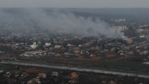 ostrzał Bachmutu i okolic