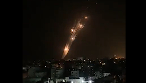 atak rakietowy ze Strefy Gazy na Izrael