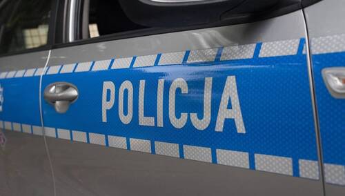 Bok policyjnego radiowozu - zdjęcie ilustracyjne