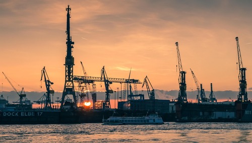 Niemcy. Hamburg. Port