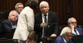 Prezes PiS Jarosław Kaczyński w Sejmie