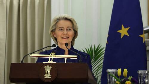 Przewodnicząca Komisji Europejskiej Ursula von der Leyen podczas wizyty w Indiach