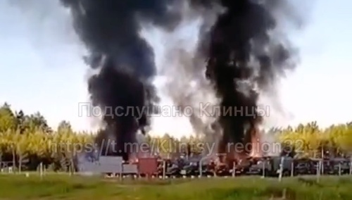 Pożar w rosyjskiej bazie wojskowej [WIDEO]