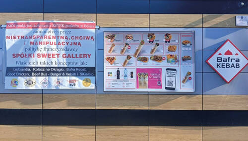 Zamknięta budka z jedzeniem