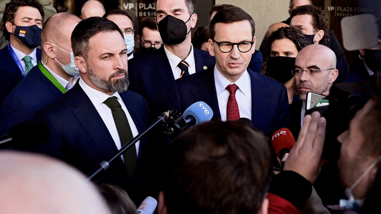 Santiago Abascal VOX i Mateusz Morawiecki