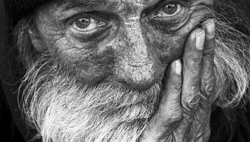 Samotny mężczyzna . Ilustracja oglądowa