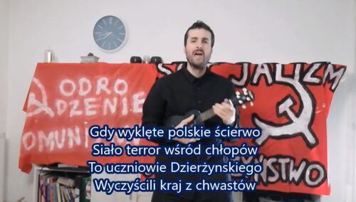 [video] "Gdy wyklęte polskie ścierwo siało terror...". Syn posłanki Lewicy napisał "piosenkę"