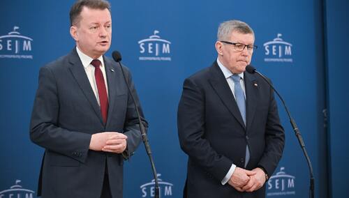 Poseł Mariusz Błaszczak i Zbigniew Kużmiuk.
