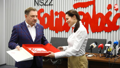 Piotr Duda po spotkaniu z Cichanouską: Solidarność jest z Białorusią