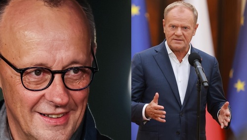 Kanclerz Niemiec Friedrich Merz i premier Polski Donald Tusk
