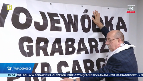 Transparent "Wojewódka grabarz PKP Cargo"