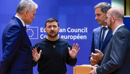 Wołodymyr Zełenski w Brukseli