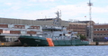 Statek patrolowy fińskiej straży przybrzeżnej Merikarhu w porcie południowym w Helsinkach