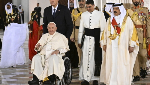 Papież Franciszek i król Hamad bin Isa Al Khalifa