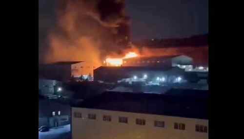 Płonie fabryka w Rosji