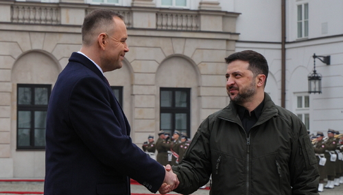 Prezydent Karol Nawrocki oraz prezydent Ukrainy Wołodymyr Zełenski