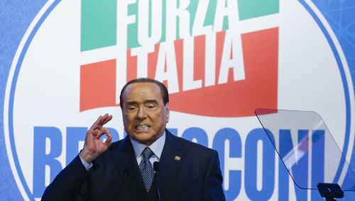 Silvio Berlusconi na zjeździe Forza Italia