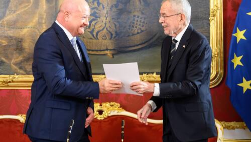 Kanclerz Austrii Christian Stocker i prezydent Alexander van der Bellen