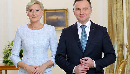 Agata Kornhauser-Duda, Andrzej Duda fot. Grzegorz Jakubowski