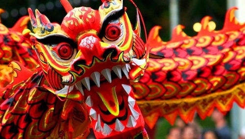 Chiński smok. Ilustracja poglądowa