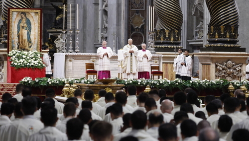 Msza św. uczci NMP z Guadalupe w bazylice św. Piotra