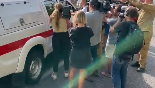 Polscy strażacy witani we Francji