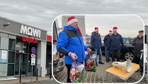 Akcja rozdawania paczek świątecznych