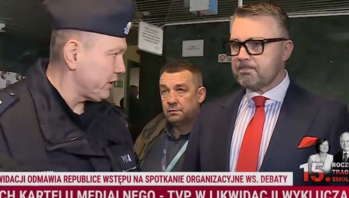 Policja w siedzibie TVP w likwidacji