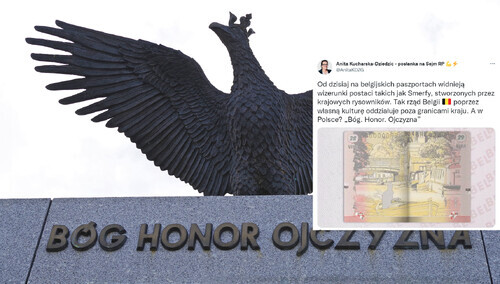 Dewiza umieszczona na pomniku