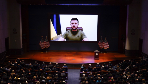 Przemówienie on-line prezydenta Ukrainy Zełenskiego do Kongresu USA