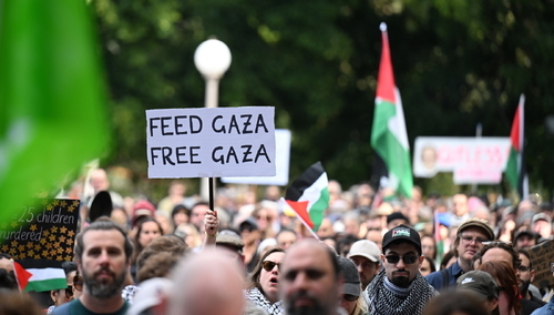 Uliczny protest przeciwko sytuacji w Gazie