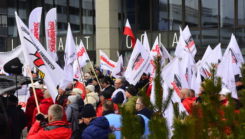 Protest przed siedzibą Poczty Polskiej