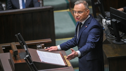 Prezydent Andrzej Duda w Sejmie, 16 października 2024 roku