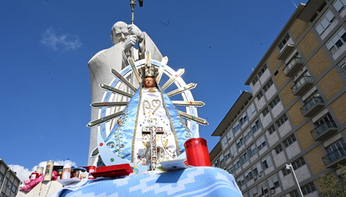 Modlitwa pod Kliniką Gemelli