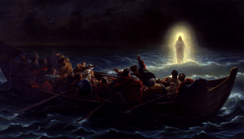 Chrystus chodzi po jeziorze, Amédée Varint, XIX w.