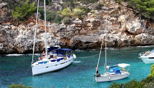 Łodzie na Majorce