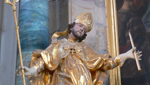 Figura św. Błażeja w klasztorze w St. Märgen, Matthias Faller, 1742-1743