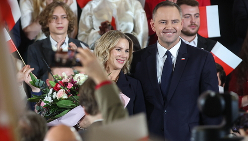 Karol Nawrocki z żoną Martą