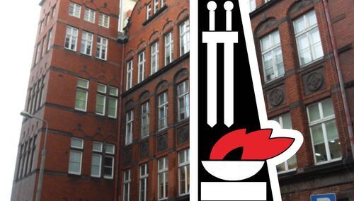 Gdańsk "Victoriaschule", ul. Kładki 24. // Znak "Miejsce Pamięci"