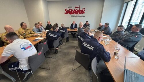Spotkanie mundurowych zrzeszonych z NSZZ "Solidarność"