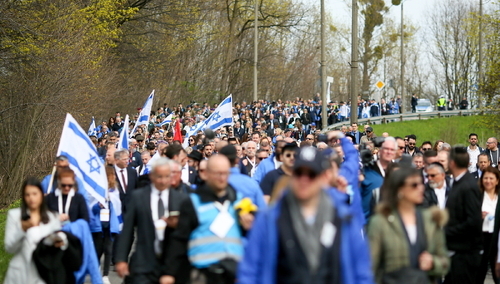 Uczestnicy Marszu Żywych w Brzezince