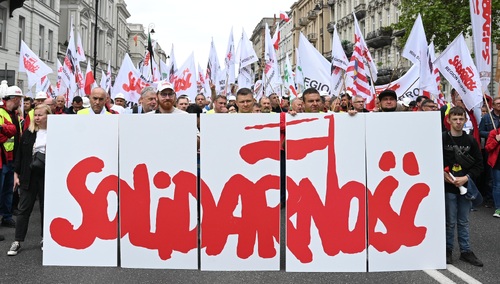 Protest Solidarności - zdjęcie pogladowe