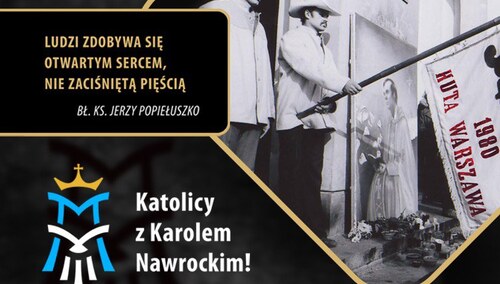 Sztandar Solidarności w Hucie Warszawa