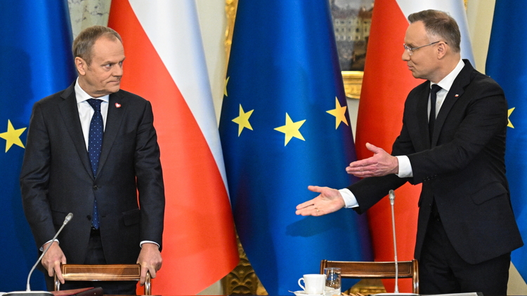 Donald Tusk i Andrzej Duda