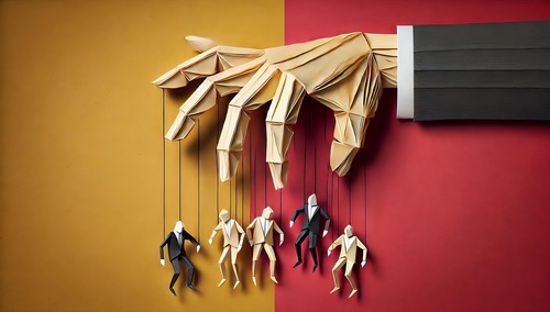 Marionetki. Ilustracja poglądowa