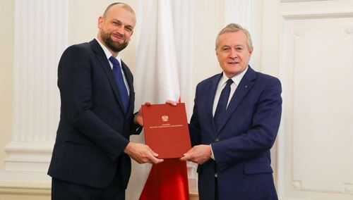 Mateusz Smolana i prof. Piotr Gliński